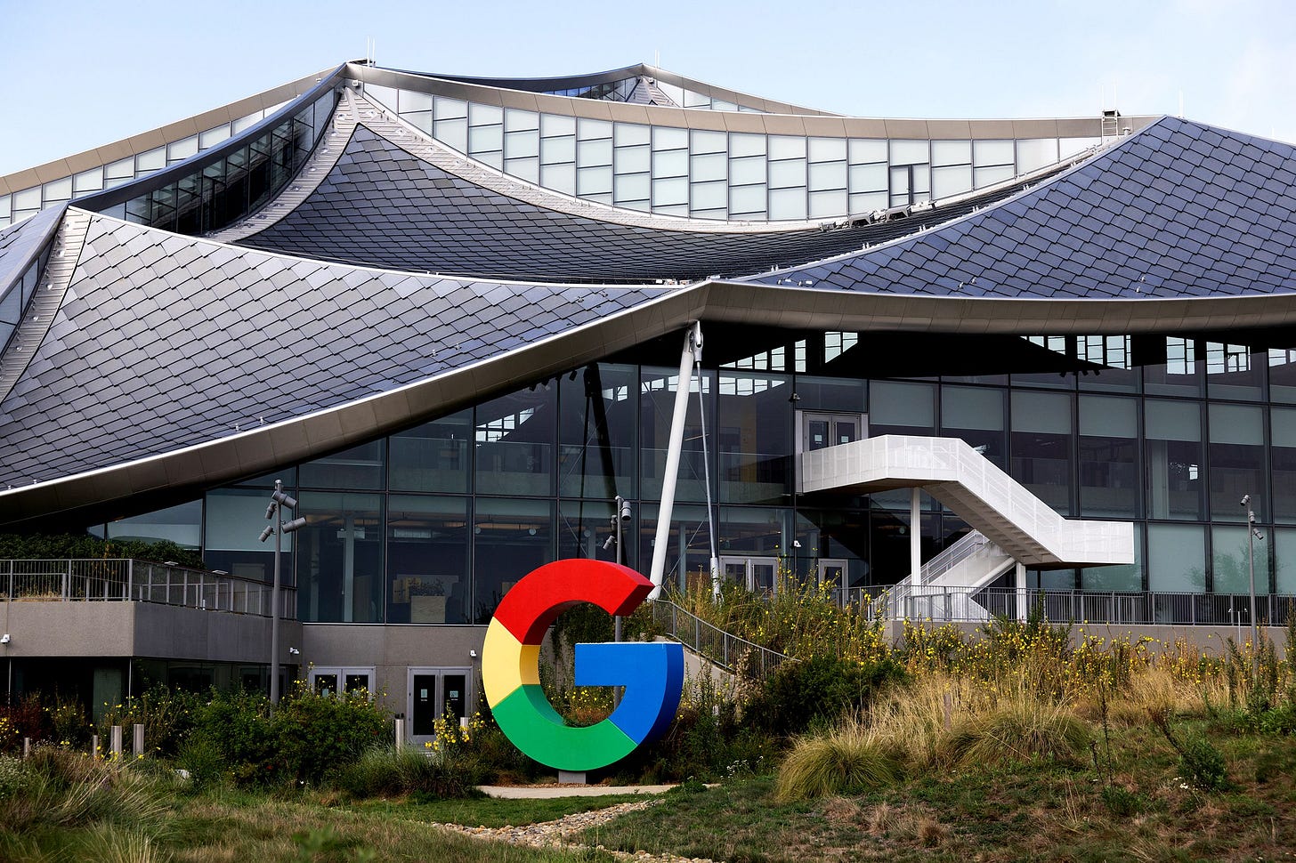 The Google headquarters in Mountain View California. The Google headquarters in Mountain View California.