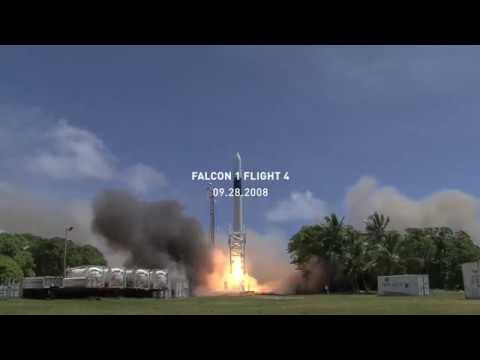 4th flight of SpaceX Falcon 1 rocket, 28 September 2008 - first ever  private orbital launch