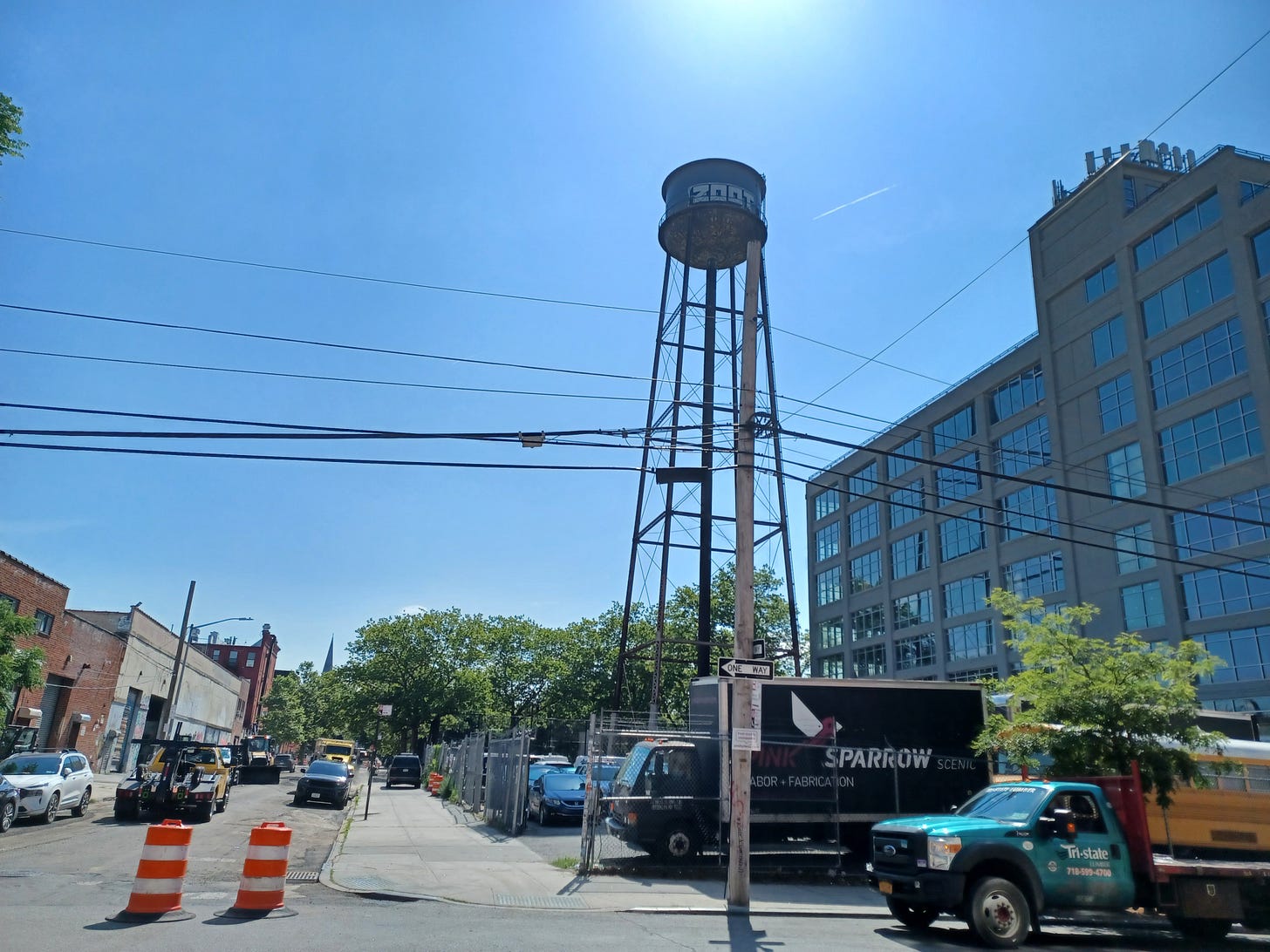 Road crews repave Milton Street in Brooklyn, July 8, 2025. 