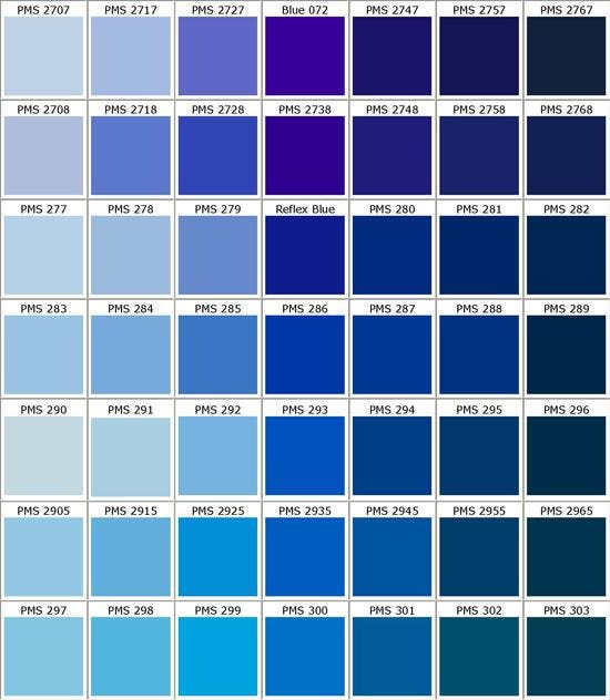 Panton | Pantone blue, Pantone color chart, Blue colour palette