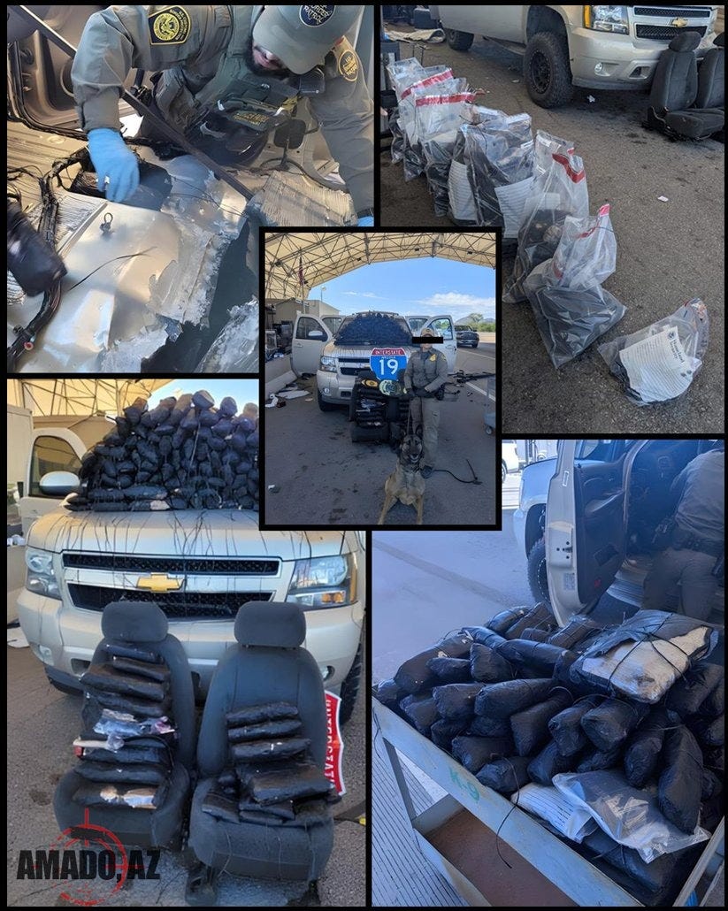 Arizona has also budgeted $13.2 million for local law enforcement anti-drug efforts to help the US Border Patrol stop drug loads like this $349K Meth & Fentanyl smuggling attempt discovered last month at an Arizona checkpoint. (US Border Patrol photos & graphic) Arizona has also budgeted $13.2 million for local law enforcement anti-drug efforts to help the US Border Patrol stop drug loads like this $349K Meth & Fentanyl smuggling attempt discovered last month at an Arizona checkpoint. (US Border Patrol photos & graphic)