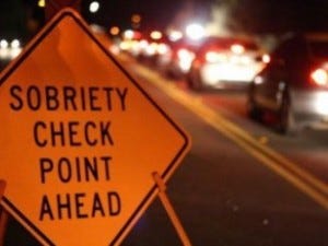 Sobriety check point ahead Sobriety check point ahead