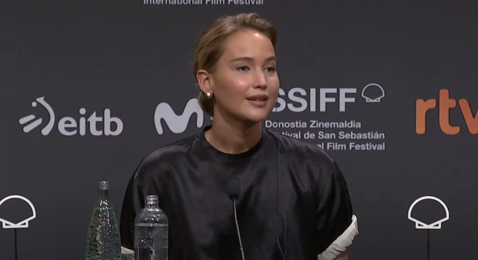 Jennifer Lawrence Claims "Freedom Of Speech And Freedom Of Expression Is Under Attack"