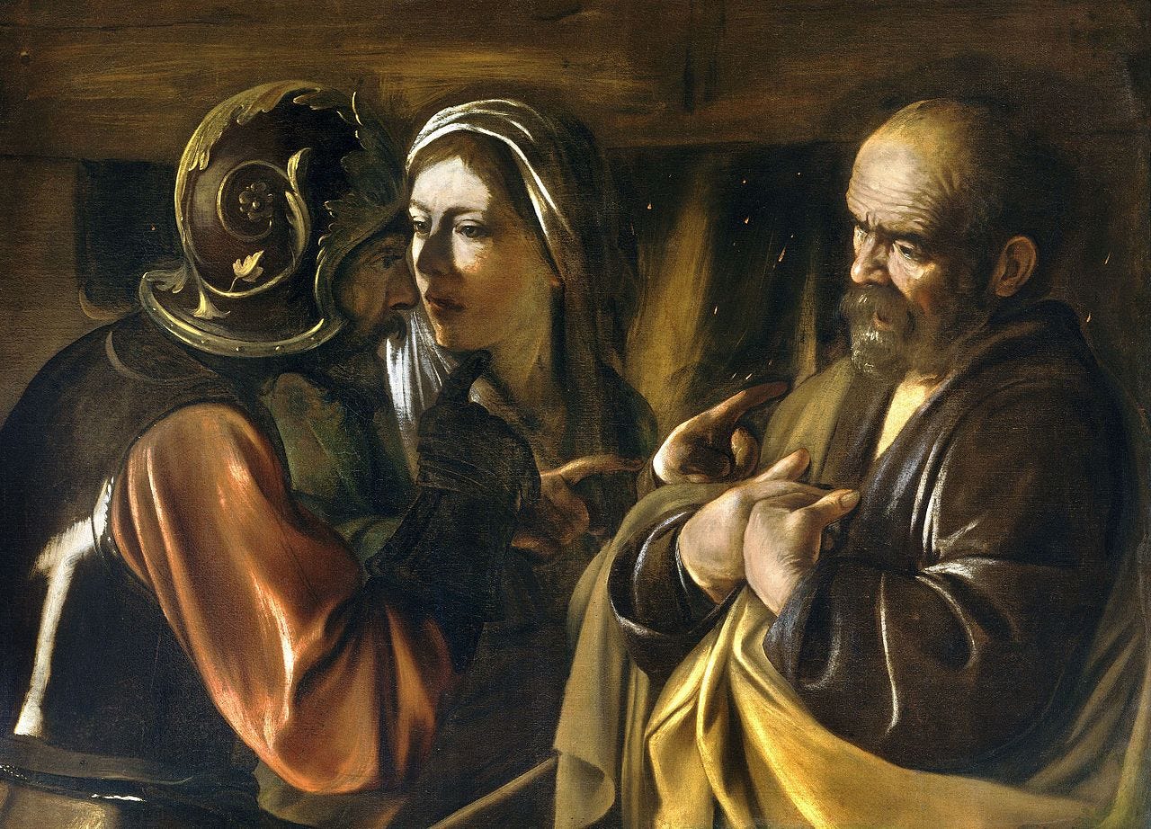 Caravaggio The Denial of Saint Peter Caravaggio The Denial of Saint Peter