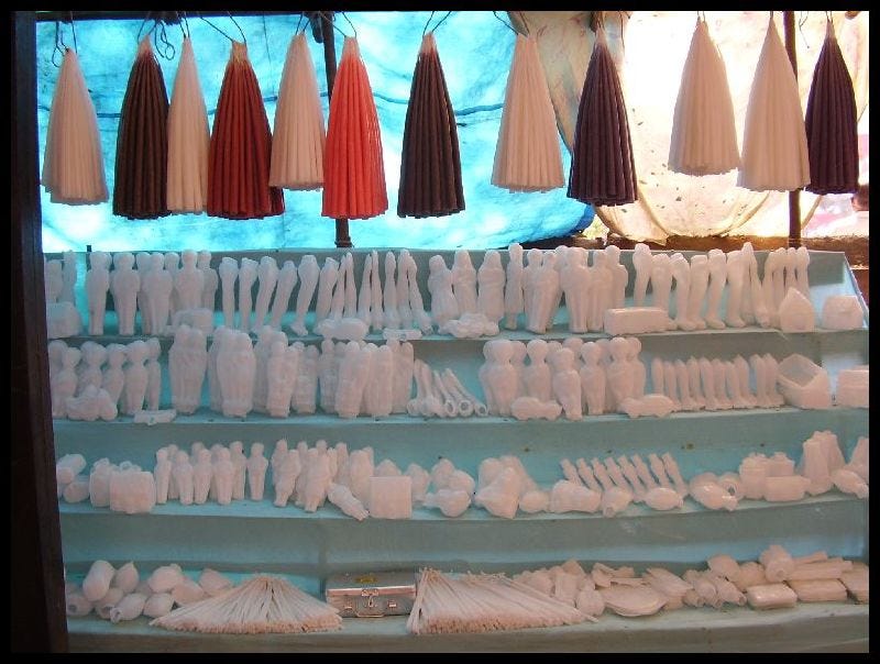 Candles and Wax Statues Candles and Wax Statues