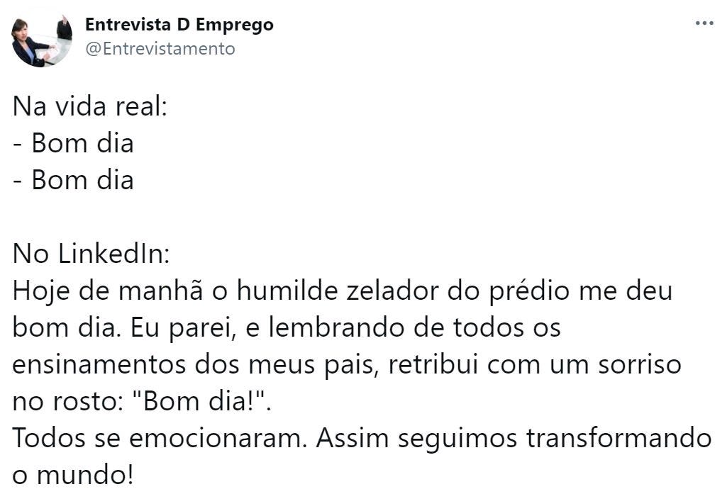 Vida real x LinkedIn - Assuntos Gerais - Bastter.com