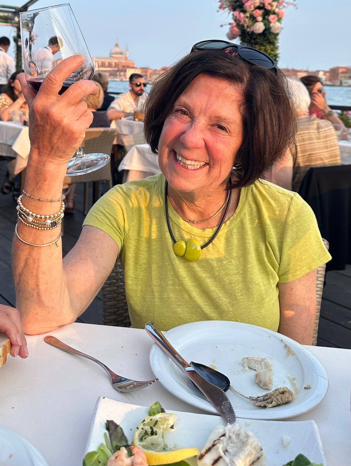 Anne Manning. Food Writer. Meal in Venice. Anne Manning. Food Writer. Meal in Venice.