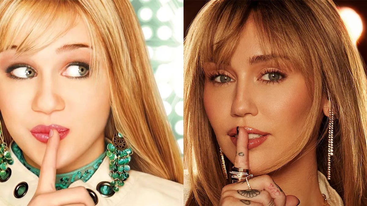 20 años después, Miley Cyrus recrea el póster de Hannah Montana