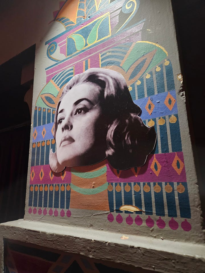 Clockwise from upper left: Glenn Ford in HUMAN DESIRE; Jeanne Moreau in ELEVATOR TO THE GALLOWS, Ninón Sevilla in VICTIMS OF SIN; Marilyn Monroe in THE ASPHALT JUNGLE.