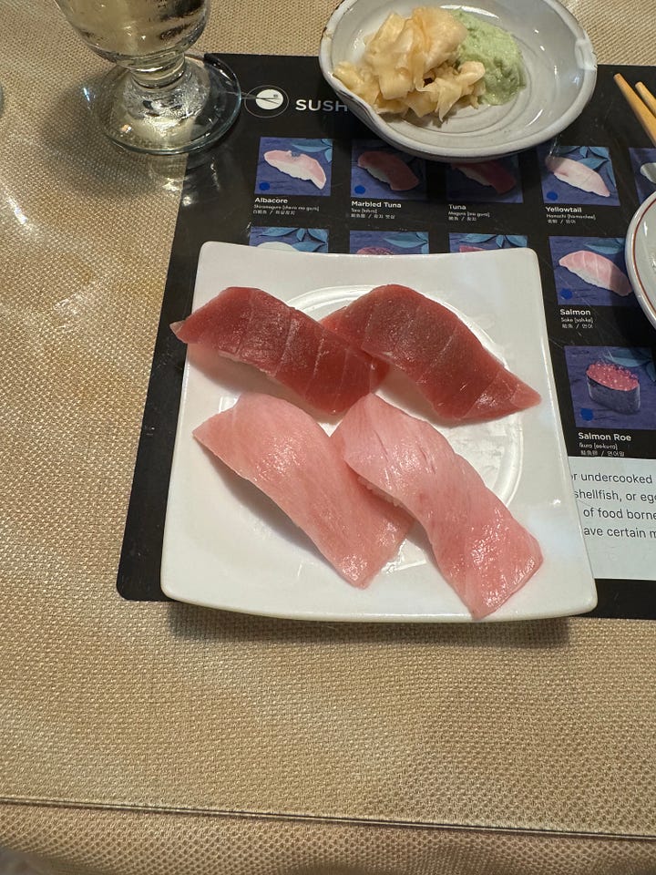 Nishi-Ya owners, tuna and toro nigiri