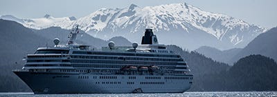 Cruise ship in cold waters