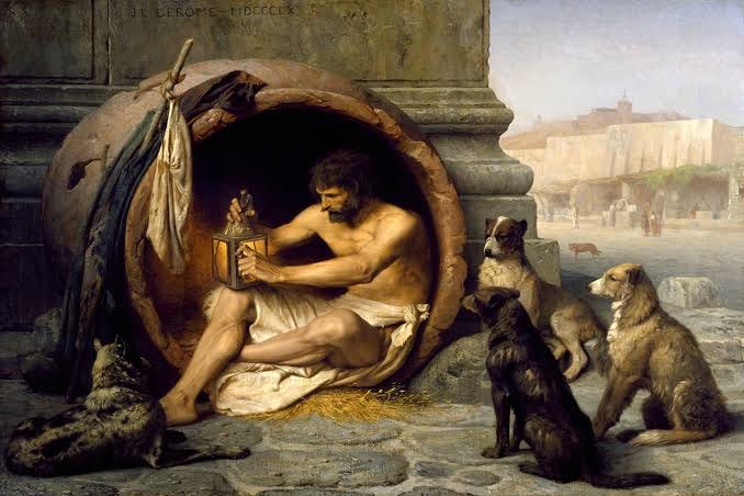 DIOGENES GREEK PHILOSOPHER WHO LIVED IN A POT 1860 PAINTING BY GEROME REPRO  | eBay