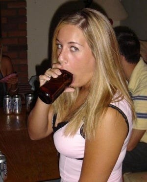 Deepthroating Beer Bottle