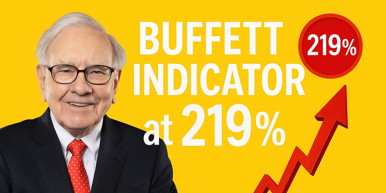 Buffett Indicator at 219% – Are Stocks Entering Bubble Territory?