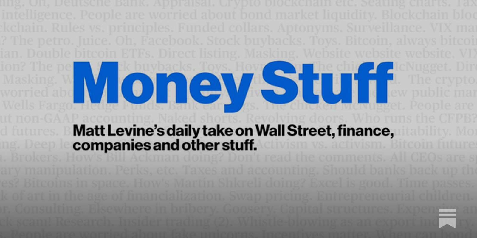 Matt Levine is (kinda?) worried about losing his job over DeFi…