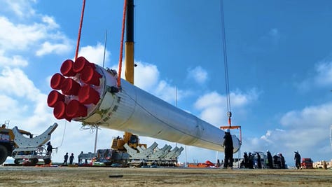Tianlong-3's first-stage booster during its static fire campaign near Haiyang.
