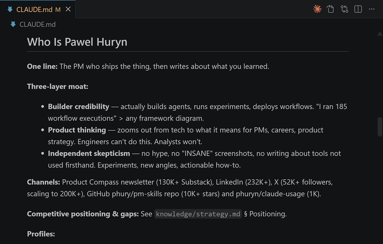 Front-load intent in CLAUDE.md