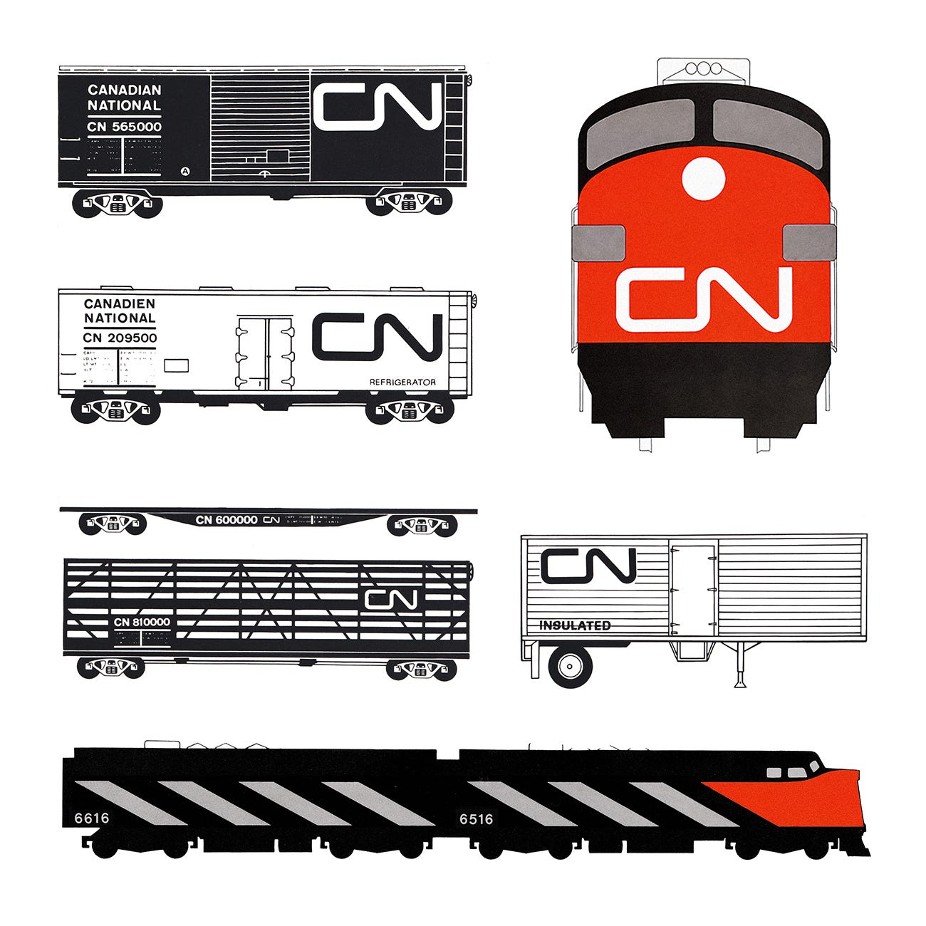 Allan Fleming's 1960 logo for Canadian National Railway
