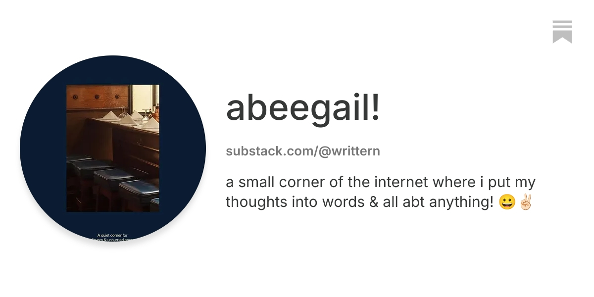 abeegail! | Substack