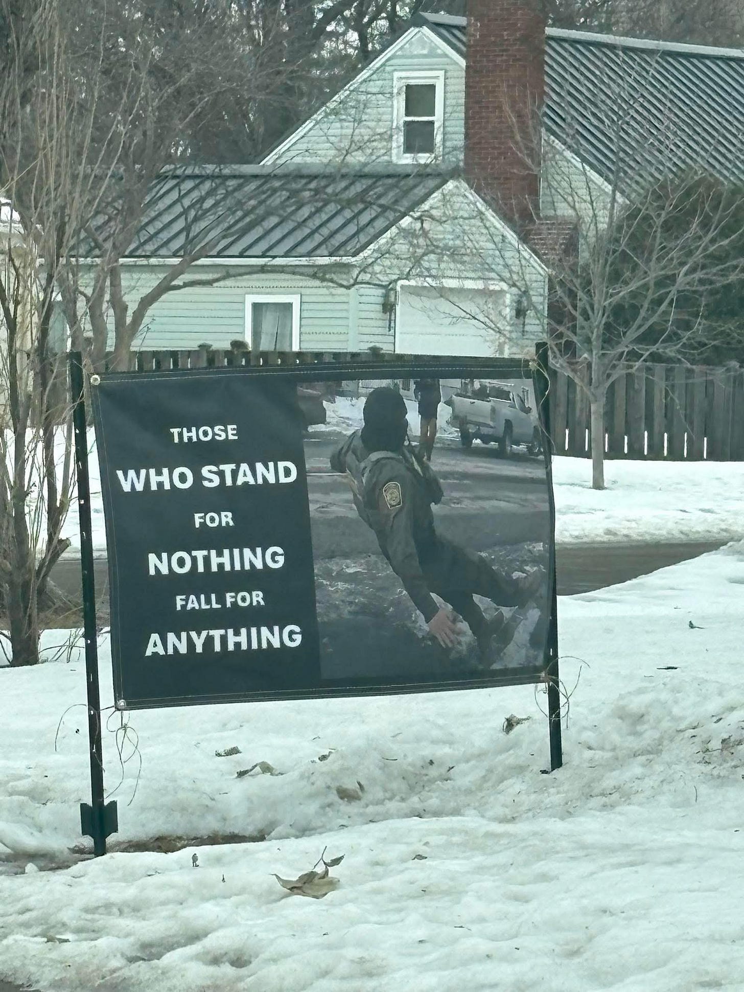 May be an image of text that says 'THOSE WHOSTAND WHO STAND FOR NOTHING FALL FALLFOR FOR ANYTHING' May be an image of text that says 'THOSE WHOSTAND WHO STAND FOR NOTHING FALL FALLFOR FOR ANYTHING'
