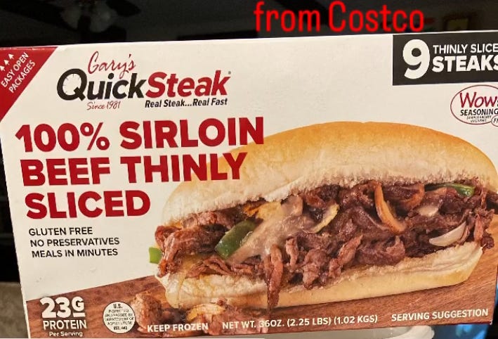 quick steak frozen from Costco