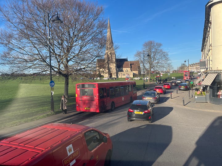 Photo of streets through Blackheath Village and Common.