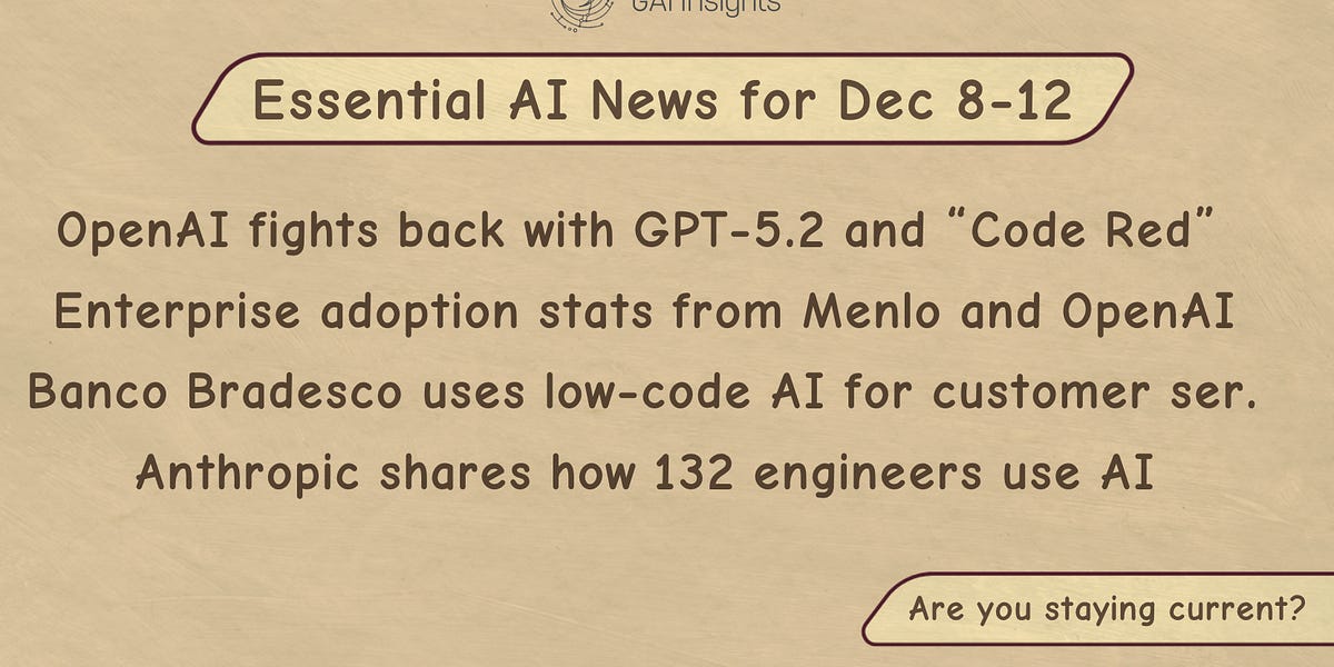 7 "Essential" Enterprise AI News Items for Week of Dec 8-12