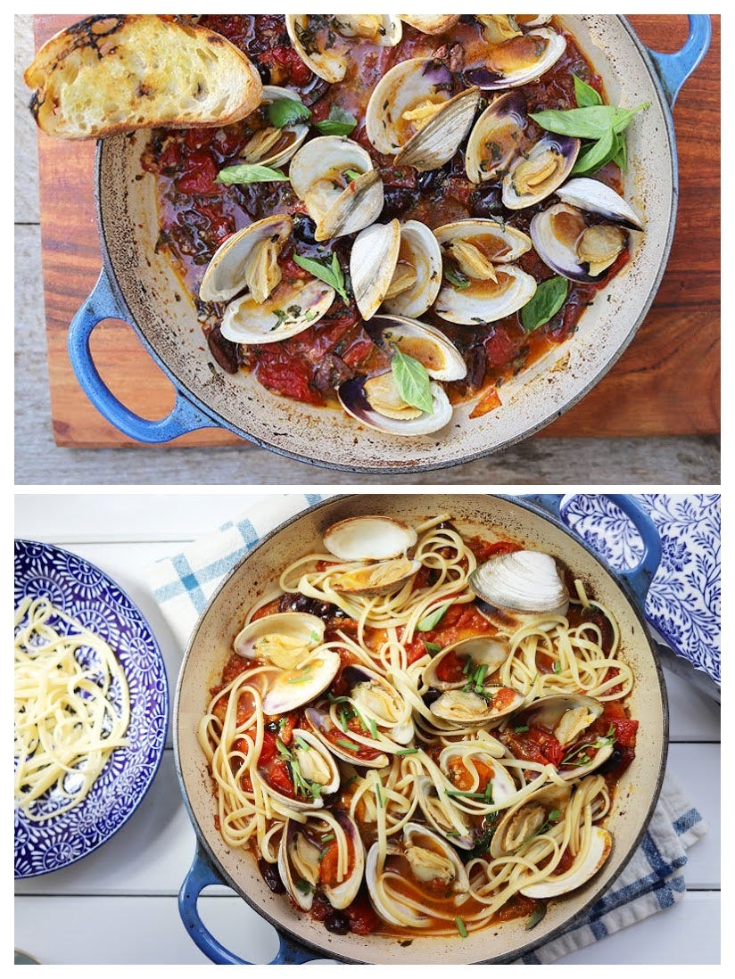 Oven-Roasted Clams in a Garlicky Tomato Pan Sauce, Cook the Vineyard Oven-Roasted Clams in a Garlicky Tomato Pan Sauce, Cook the Vineyard
