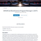 Actual Job Posting - Diminishing Manufacturing Sources and Material Shortages & Obsolescence Program Manager 1 - Northrop Grumman