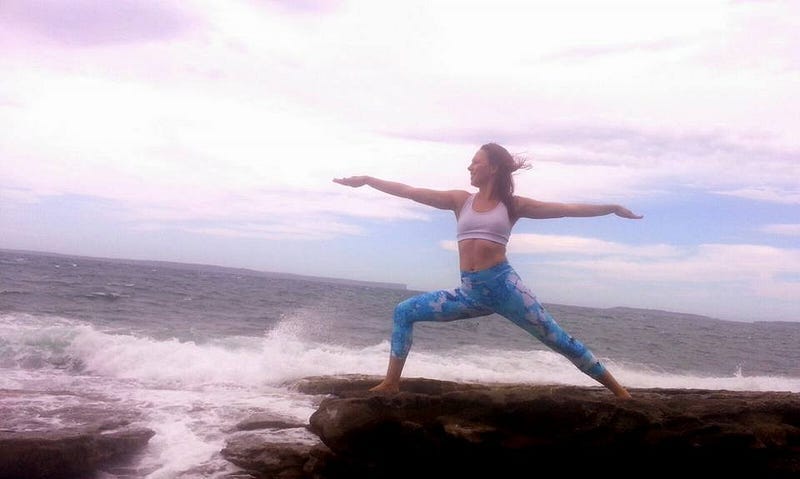 Me Practicing Yoga in Australia, Without Makeup — Copyright by Author