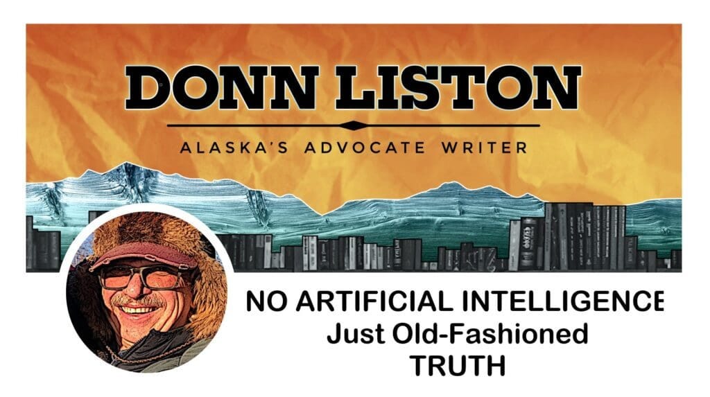 A picture of the alaska state capitol and a logo for donn liston.