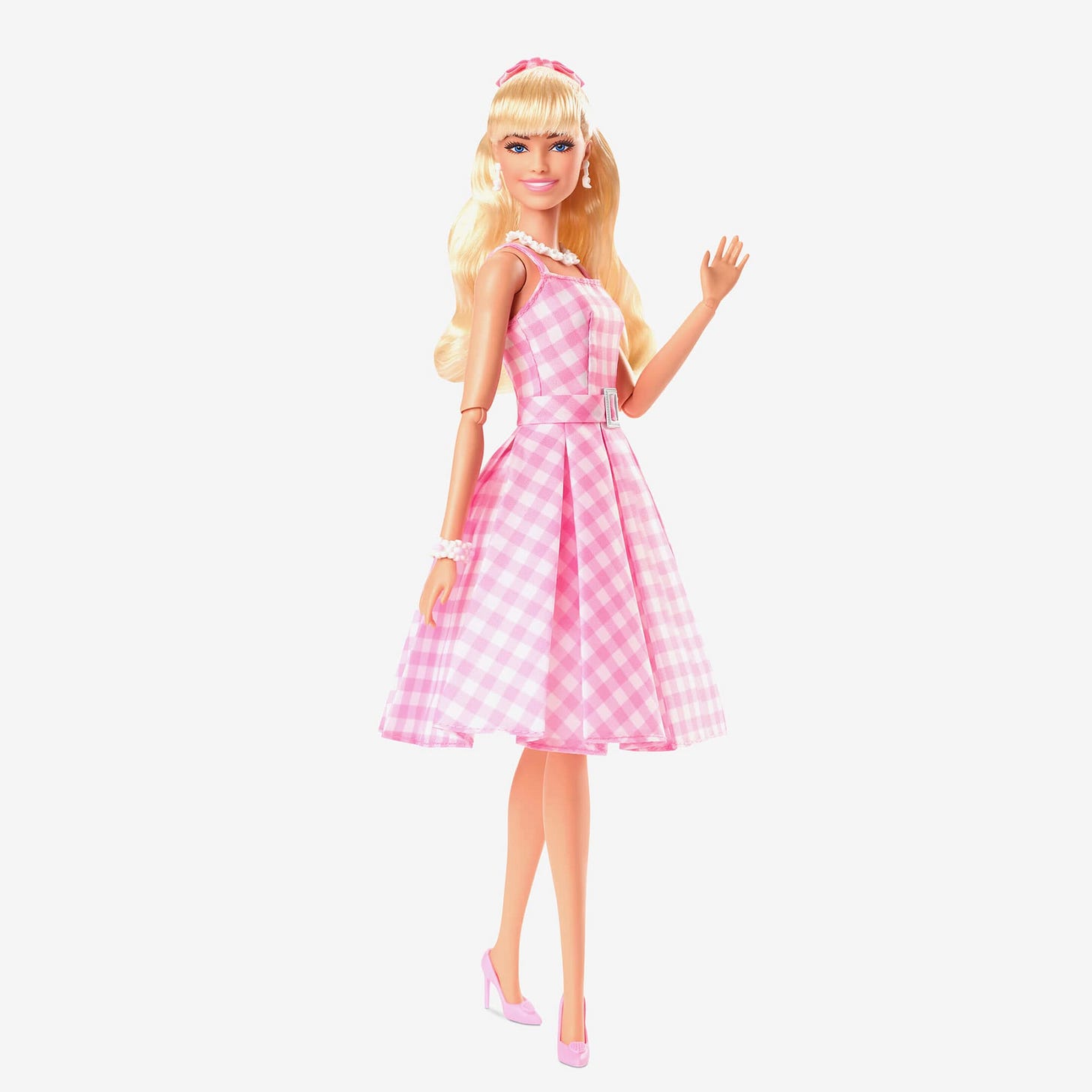 Barbie The Movie Barbie Doll, Pink Gingham Dress