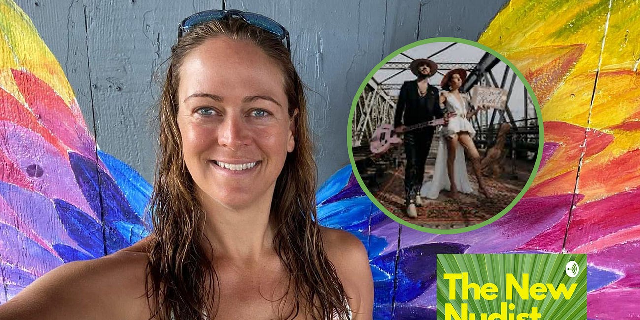 New Nudist Podcast: First-Timer Sara and Just Married Band