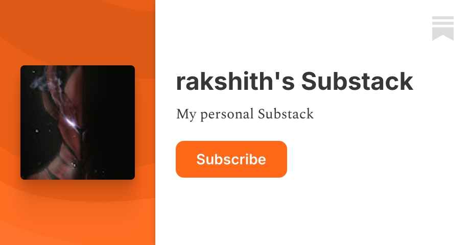 Rakshith S R rakshith's Substack | Substack