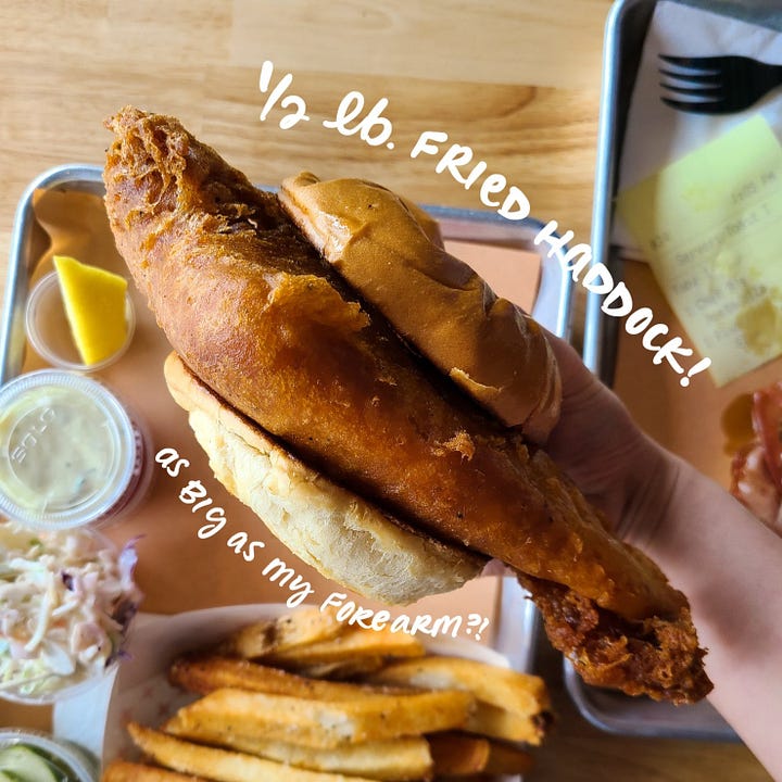 Clark's Snack Bar 1/2 lb. Fried Haddock Sandwich