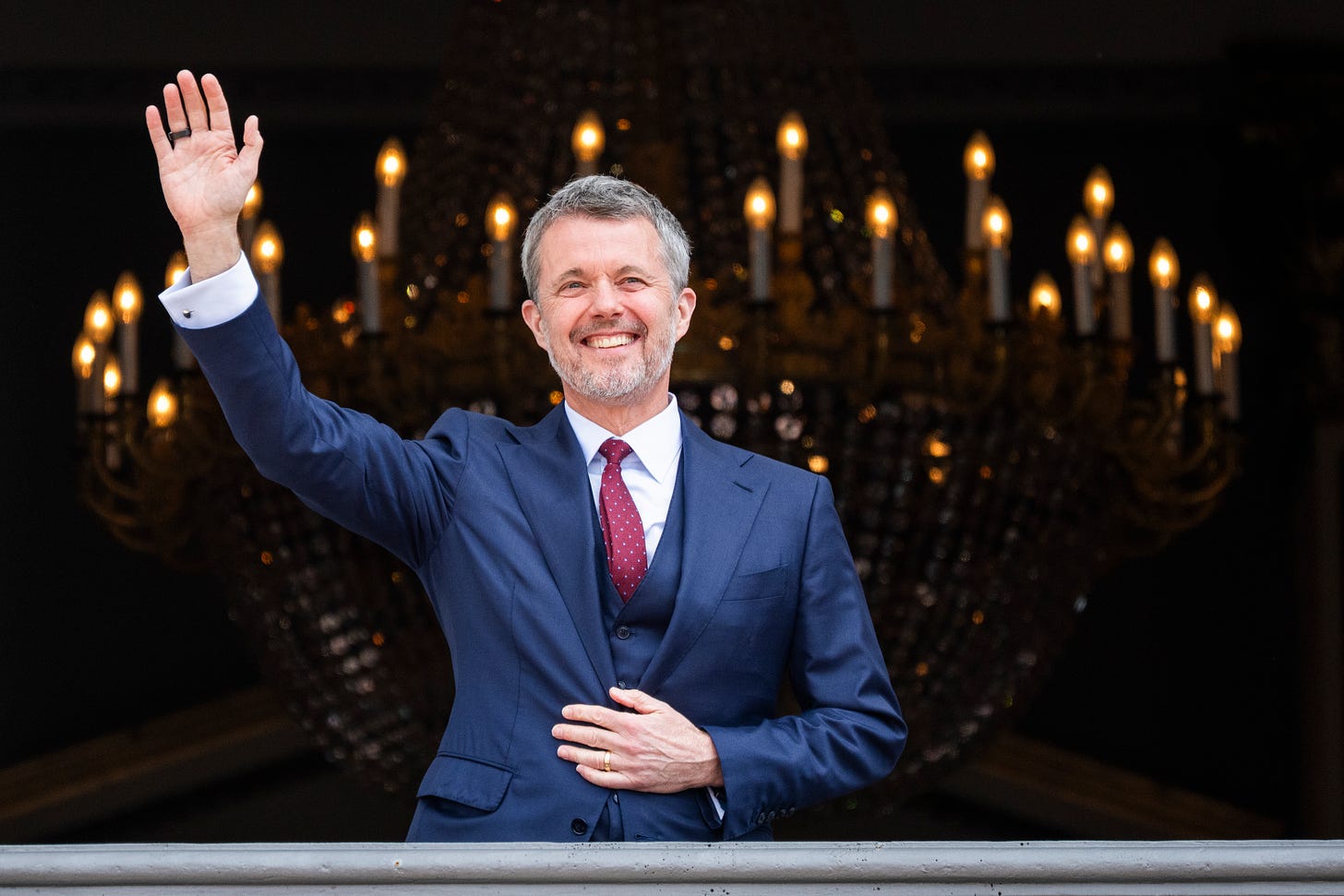 King Federick waving