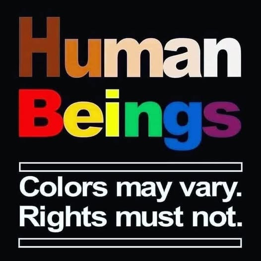 May be an image of text that says 'Humaı uman Being Colors may vary. Rights must not.'