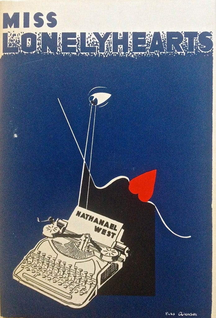 Cover of the first edition of Miss Lonelyhearts