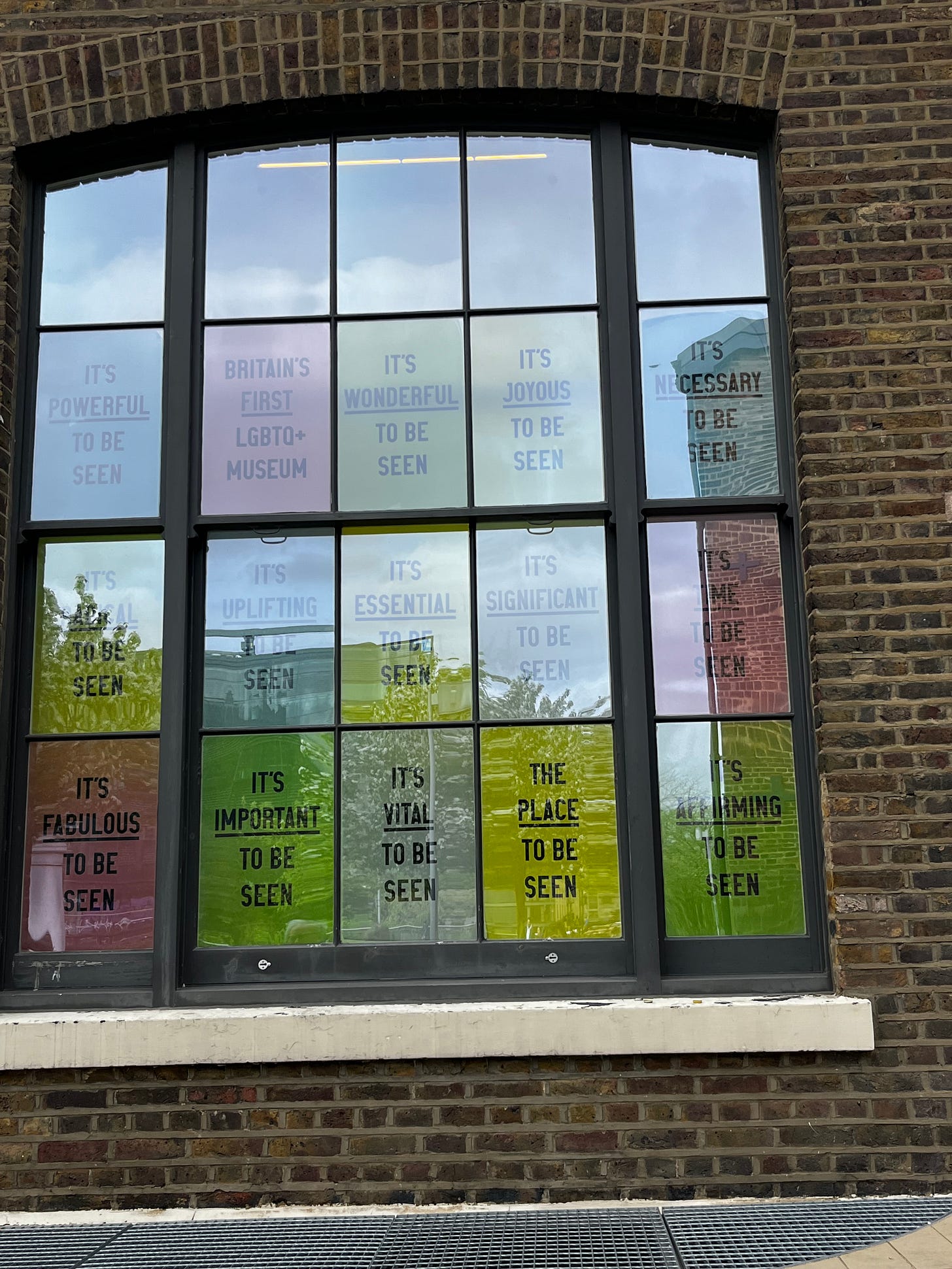 Window at Queer Britain filled with reasons to be seen
