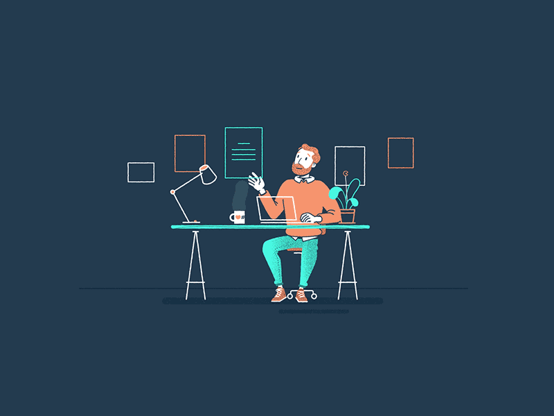 Desk by Pat Grivet on Dribbble