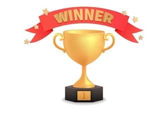 Golden cup 3d red ribbon winner 1st place minimal, gold winners stars ...