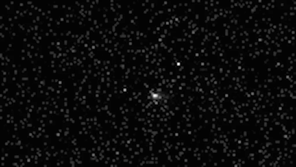 An image of 3I/ATLAS (the brightest object near the center) captured from Tianwen-1. An image of 3I/ATLAS (the brightest object near the center) captured from Tianwen-1.
