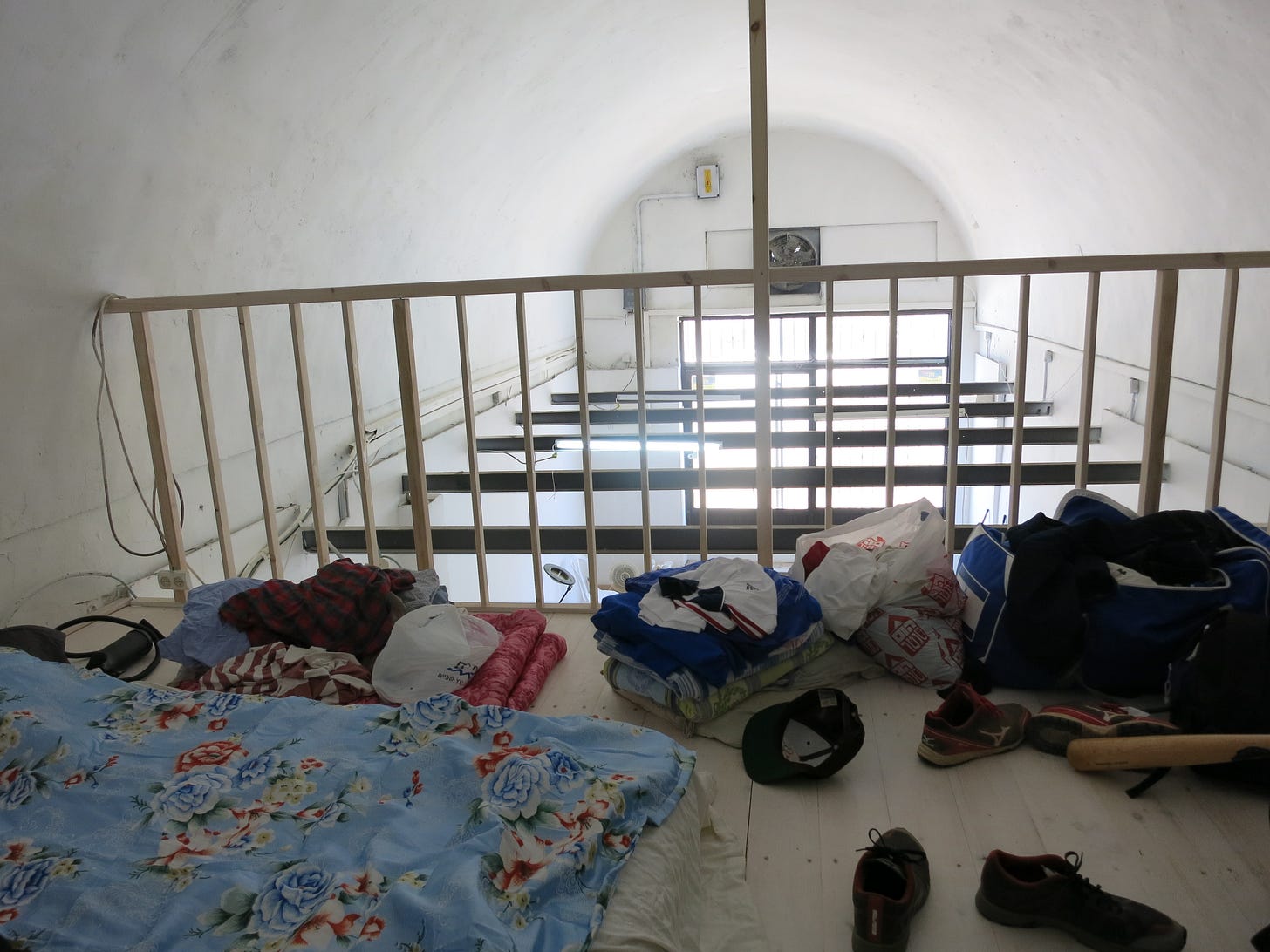 upstairs.  where i sleep.  it is very nice.