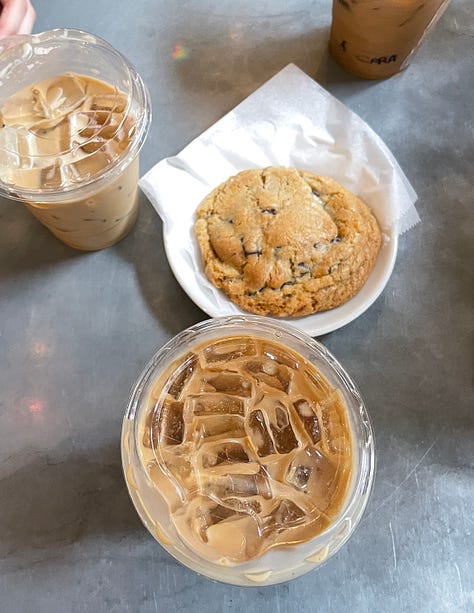 Culture Espresso garment district cookies iced latte chocolate chip coffee shop