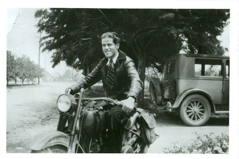 Daws on Motorcycle 1920s.jpg Daws on Motorcycle 1920s.jpg