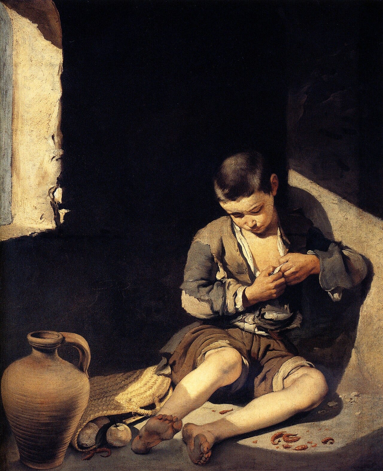Murillo young beggar sunlight Murillo young beggar sunlight