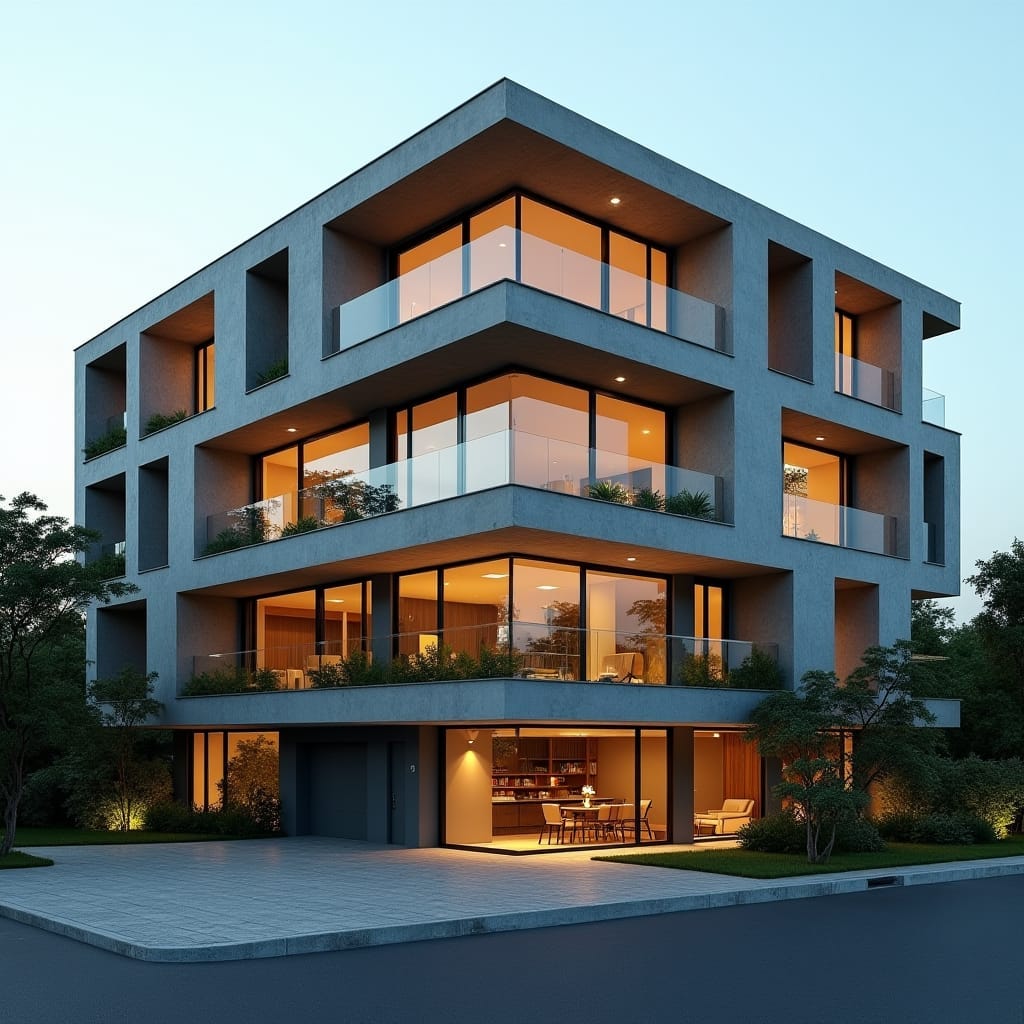 Modern Jamaican prefab home with 15 bedrooms, sleek and bold design, situated in a bustling city area