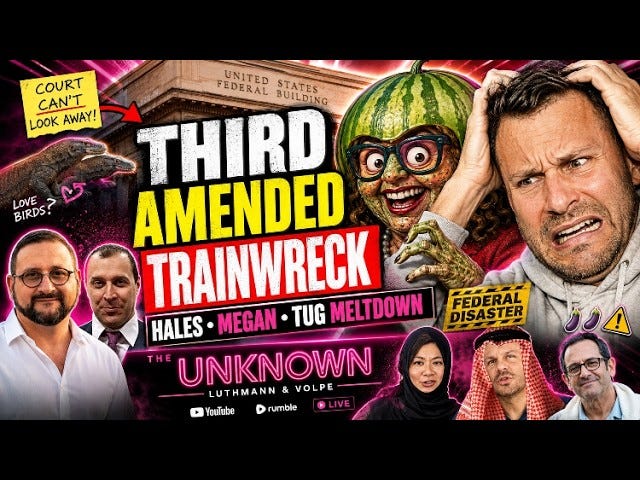 Jeremy Hales Case Trainwreck: Luthmann and Volpe torch the Third Amended Complaint, Megan Fox, TUG, POLAMOP, and the YouTube lawfare machine.