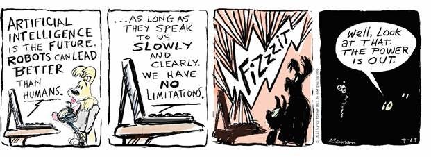 A cartoon of a computer and a cat  Description automatically generated 