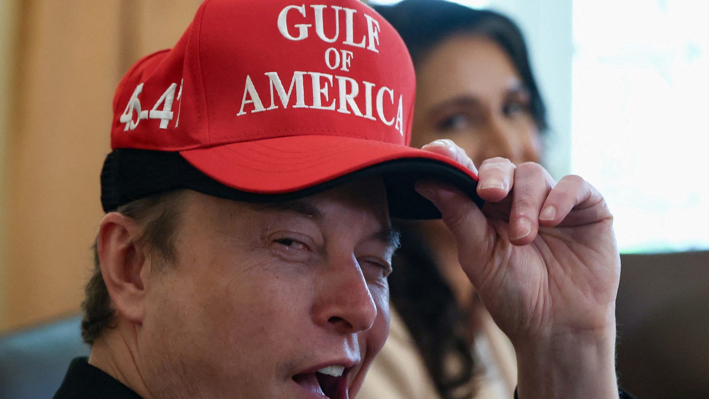 Trump cabinet flaunts Gulf of America hats; Musk spotted with mysterious  neck scar | Watch | Trending - Hindustan Times